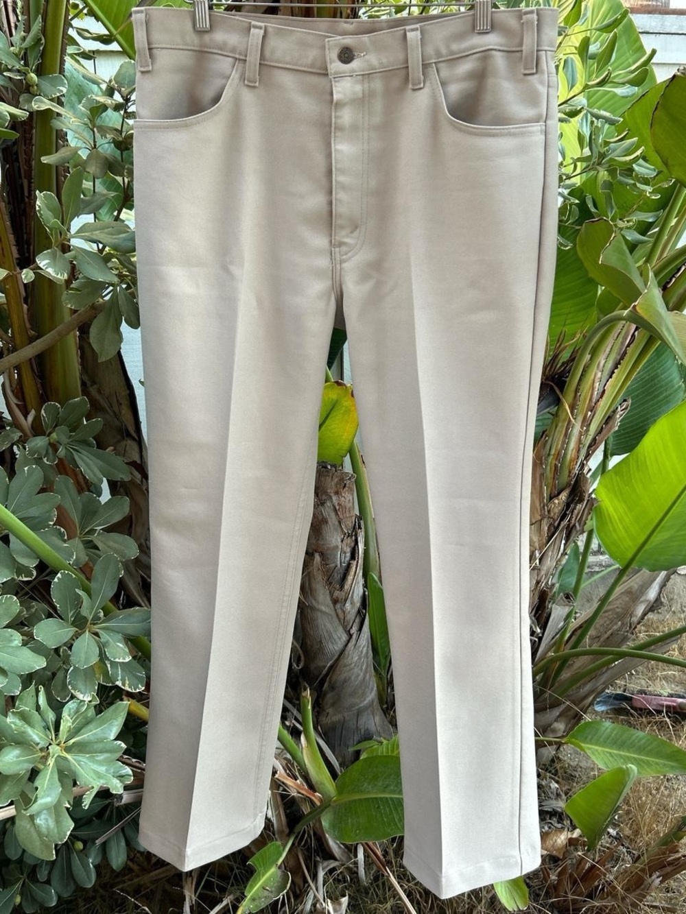 Vintage 1980s Levi’s Sta-Prest Pants Mens 38x30 Beige 36x29 Fit USA